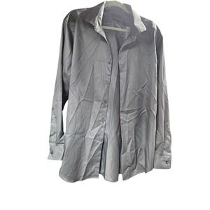 Calvin Klein Slim Fit Gray Button Down Size 18 34/35 (Y84)